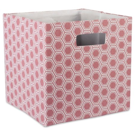 DESIGN IMPORTS Storage Cube, Polyester, Rose CAMZ37926